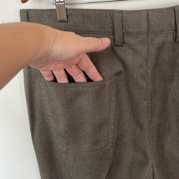 Boss Hugo Boss Men's Virgin Wool Pants Flat Front Patch Rear Pockets Size 36R - Picture 8 of 16